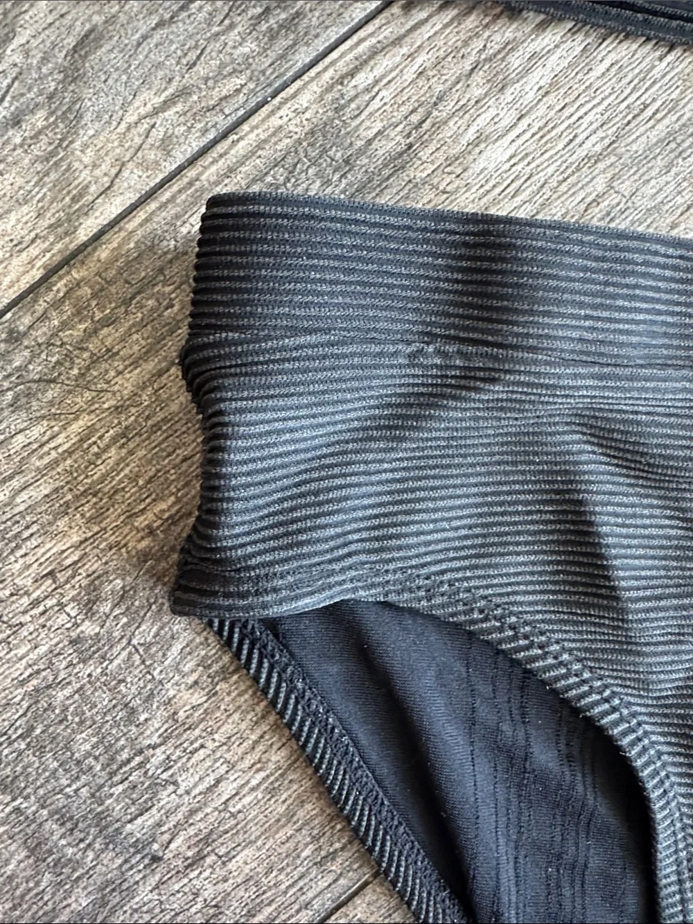 Old Navy Black Ribbed Girls Two-Piece Bikini Set